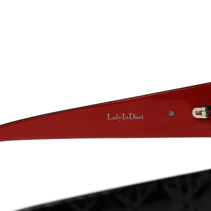 Christian Dior Resin Cannage Lady In Dior 1 Sunglasses Black Red 5 of 6