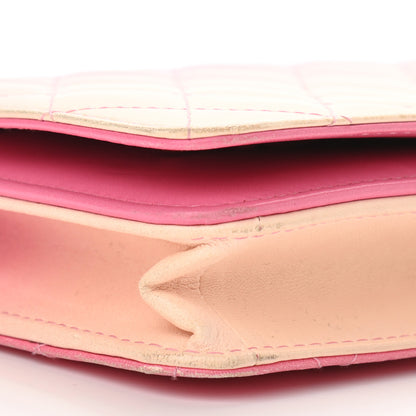 Chanel Faded Lambskin Quilted Zephyr Wallet on Chain WOC Dark Pink 5 of 14