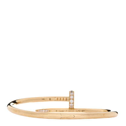 Cartier 18K Yellow Gold Diamond Juste Un Clou Bracelet 17 2 of 4