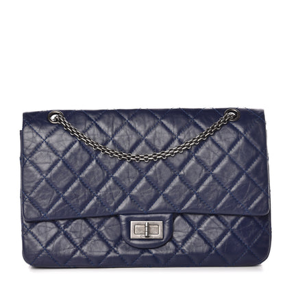 Chanel Aged Calfskin Quilted 2.55 Reissue 227 Flap Navy Blue 1 of 12