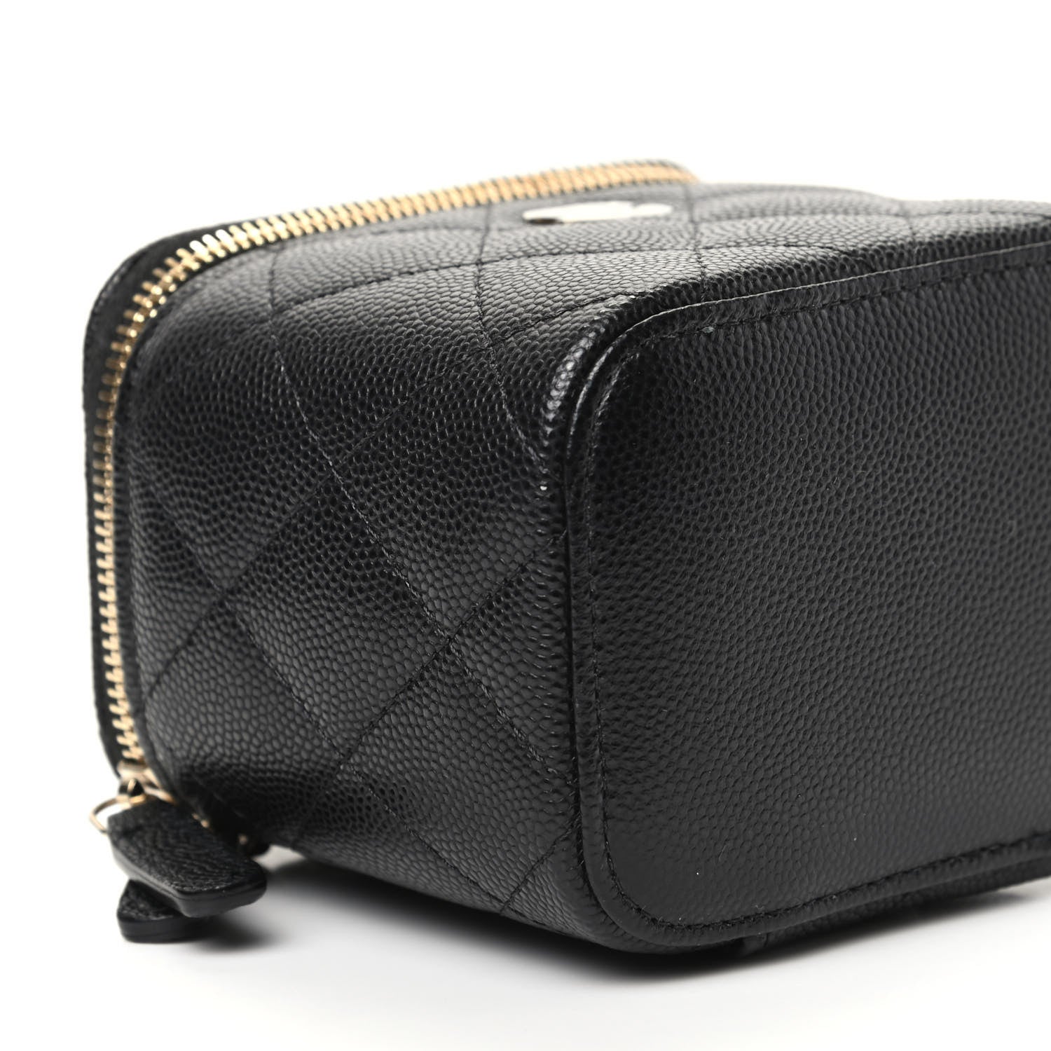 Chanel Caviar Quilted Mini Vanity Case With Chain Black 8 of 10