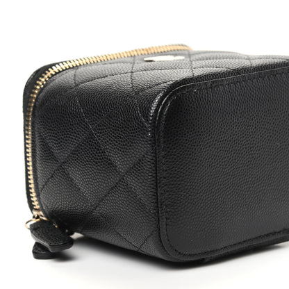 Chanel Caviar Quilted Mini Vanity Case With Chain Black 8 of 10