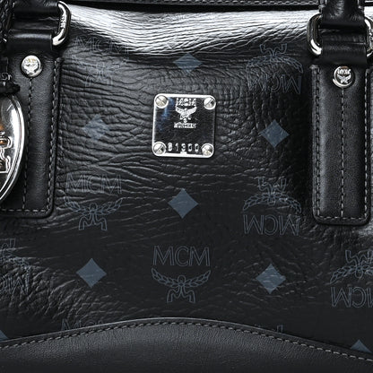 MCM Visetos Small Boston Bag Black 10 of 14