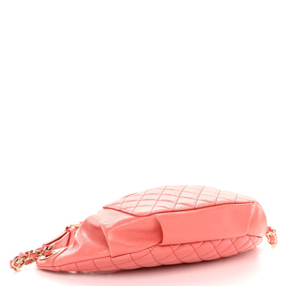 Chanel Crumpled Glazed Lambskin Quilted Waist Bag Fanny Pack Pink 4 of 11