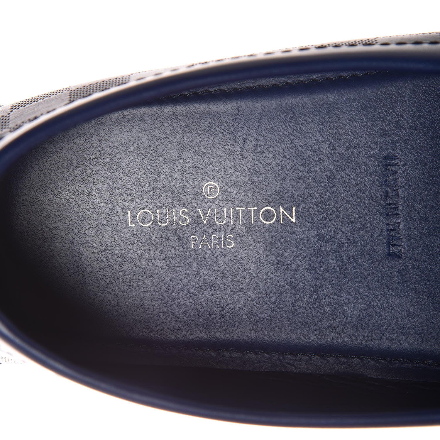 Louis Vuitton Mens Damier Infini Hockenheim Moccasin Loafers 8.5 Cosmos 6 of 11
