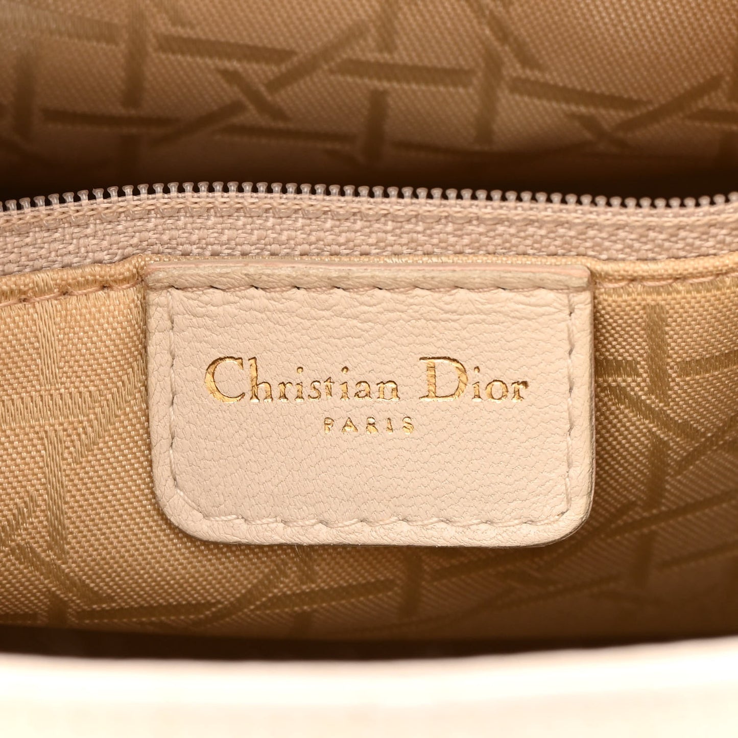 Lambskin Cannage Medium Lady Dior Light Beige