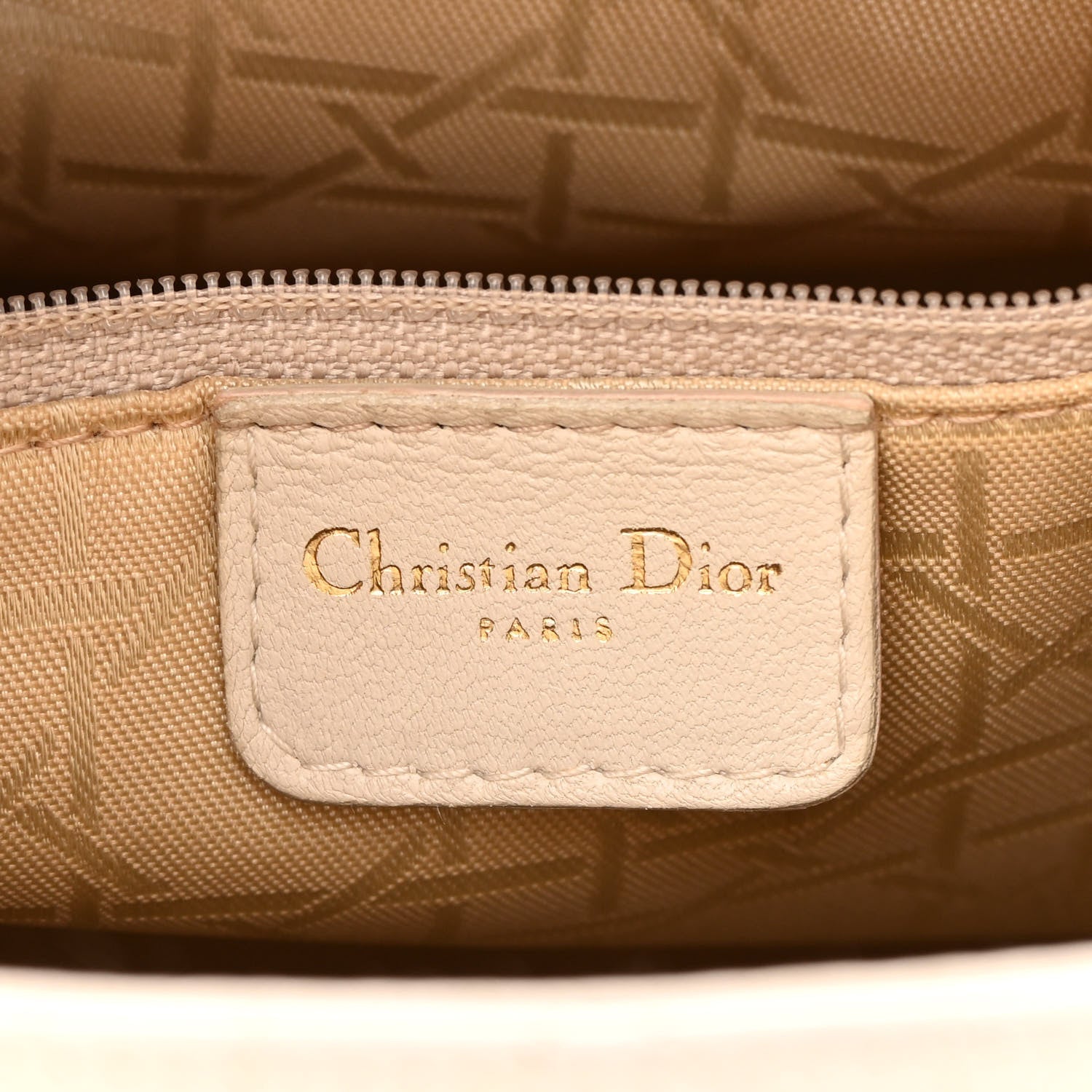 Christian Dior Lambskin Cannage Medium Lady Dior Light Beige 6 of 18