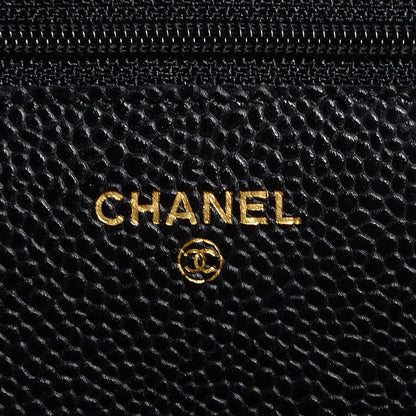 Chanel Caviar Quilted Wallet On Chain WOC Black 6 of 8