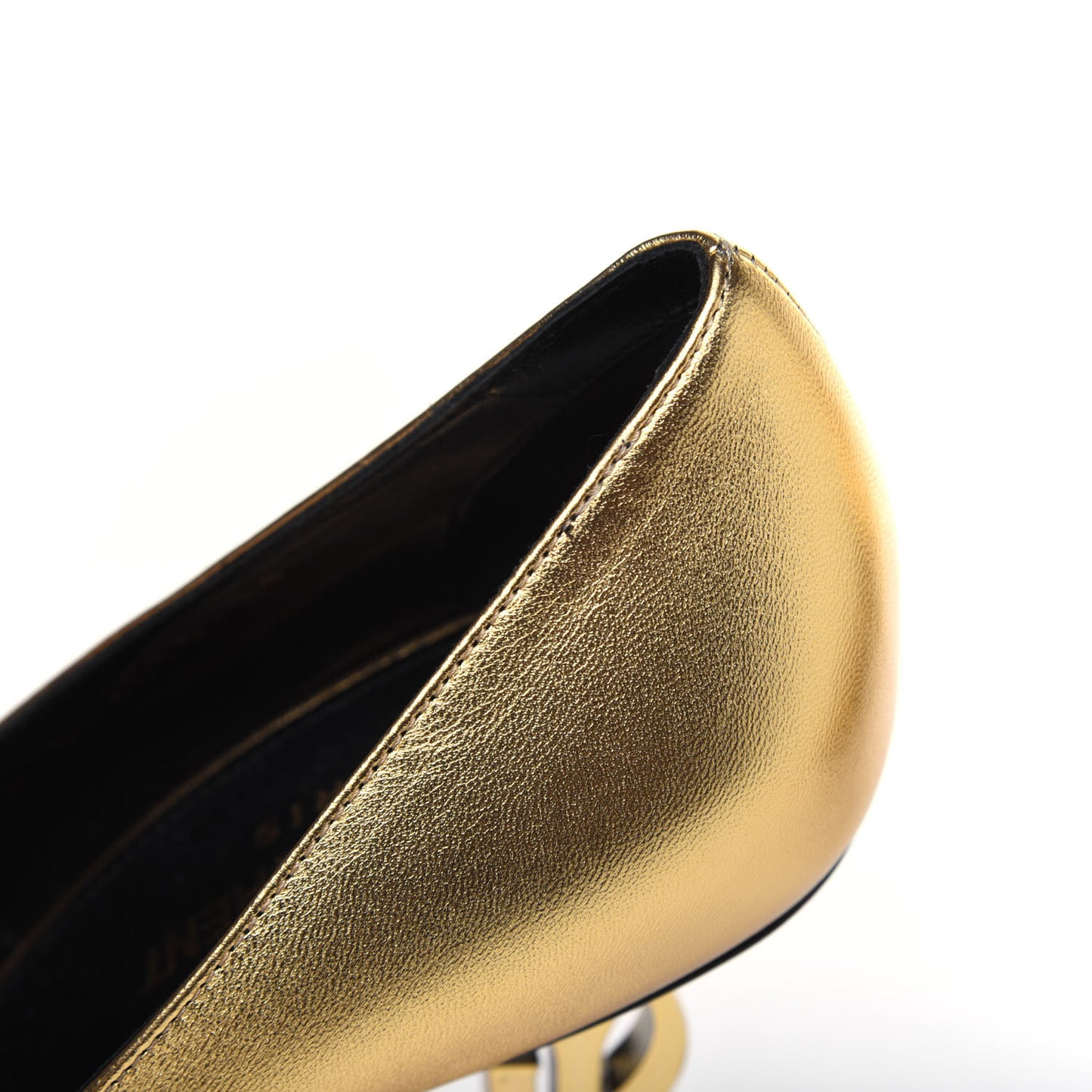 Calfskin Opyum 100 Pumps 39 Gold