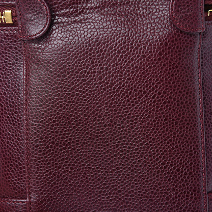 Chanel Caviar Vanity Cosmetic Case Burgundy 12 of 12