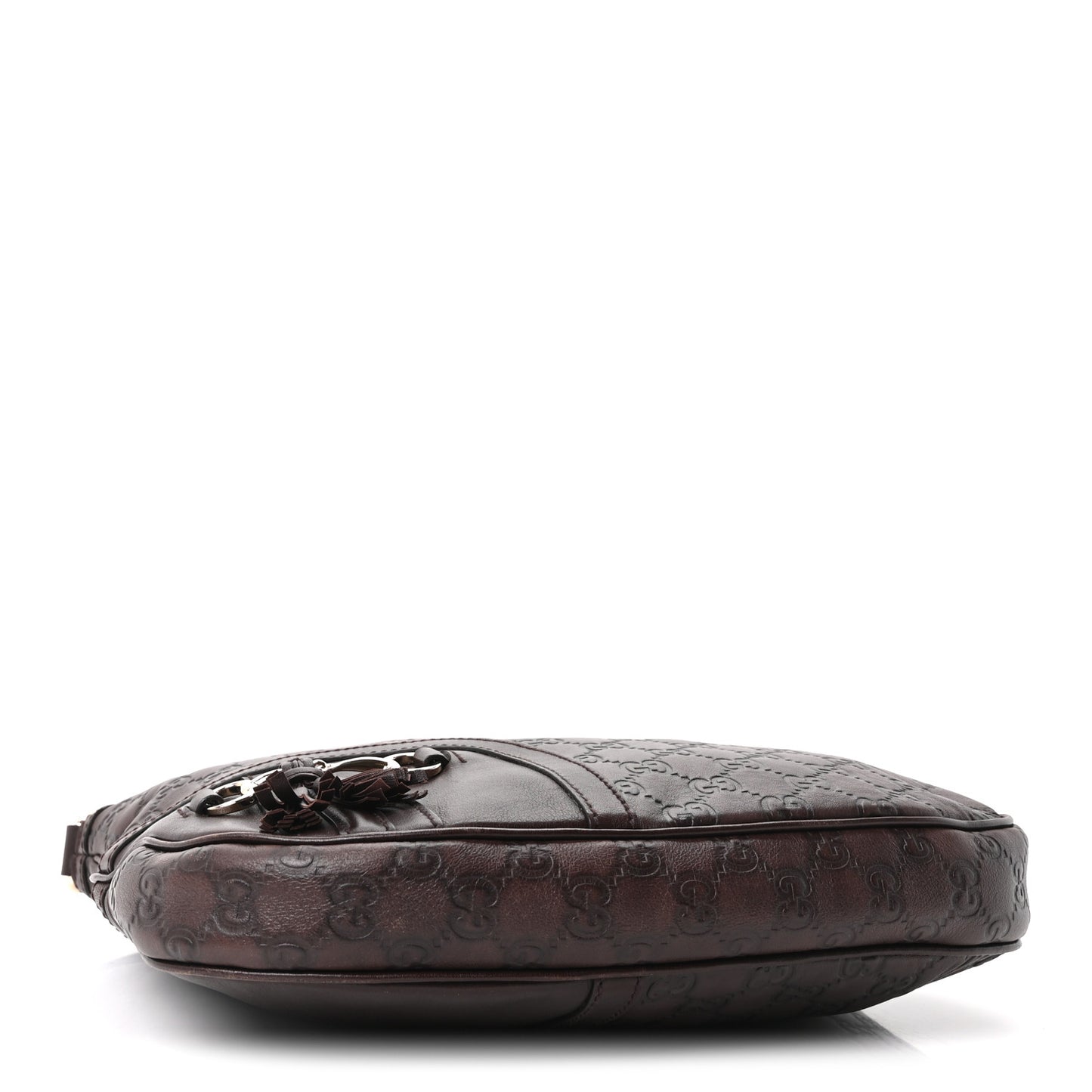 Guccissima Horsebit Tassel Messenger Bag  Dark Brown