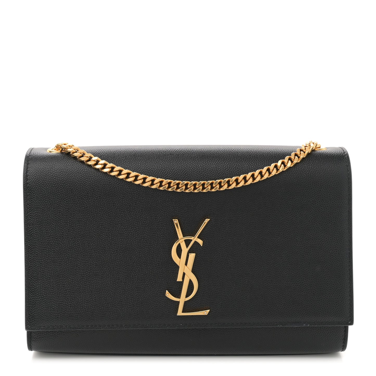 Grain De Poudre Medium Classic Monogram Kate Satchel Black