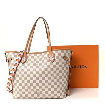 Louis Vuitton Damier Azur Braided Neverfull MM Orange 14 of 14