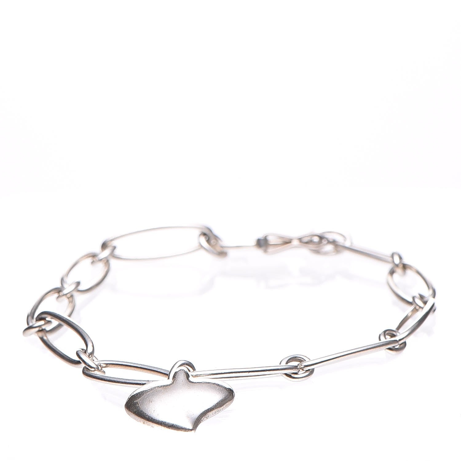 Tiffany Sterling Silver Elsa Peretti Full Heart Bracelet 1 of 13