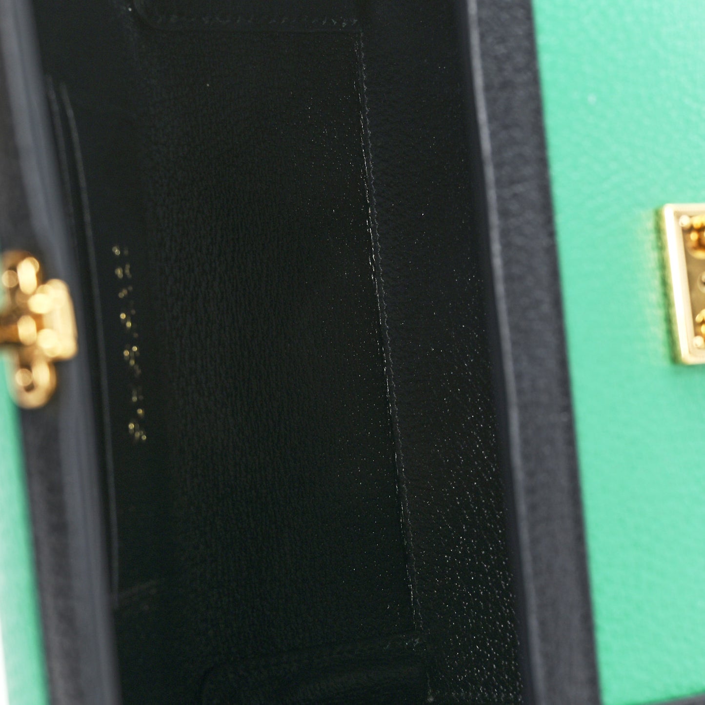 Grained Calfskin Gucci 100 Mini Bag Green
