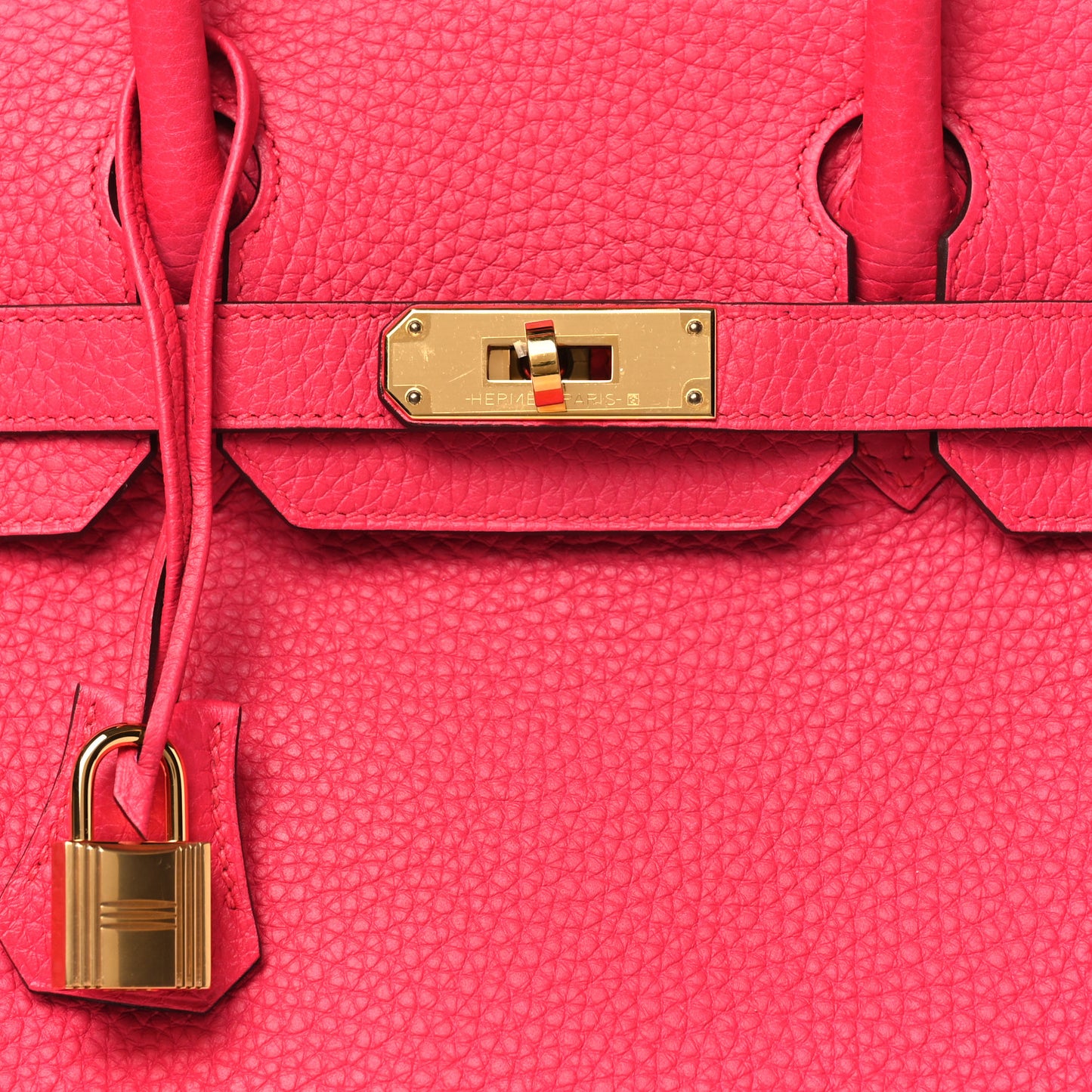 Taurillon Clemence Birkin 30 Rose Extreme