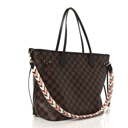Louis Vuitton Damier Ebene Braided Neverfull MM Pink 2 of 10