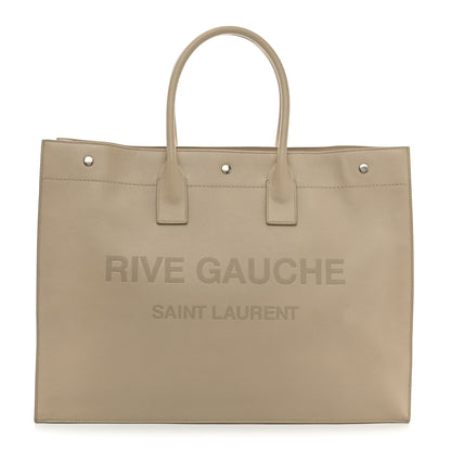 Saint Laurent Vitello Large Rive Gauche Tote Sea Salt 1 of 12