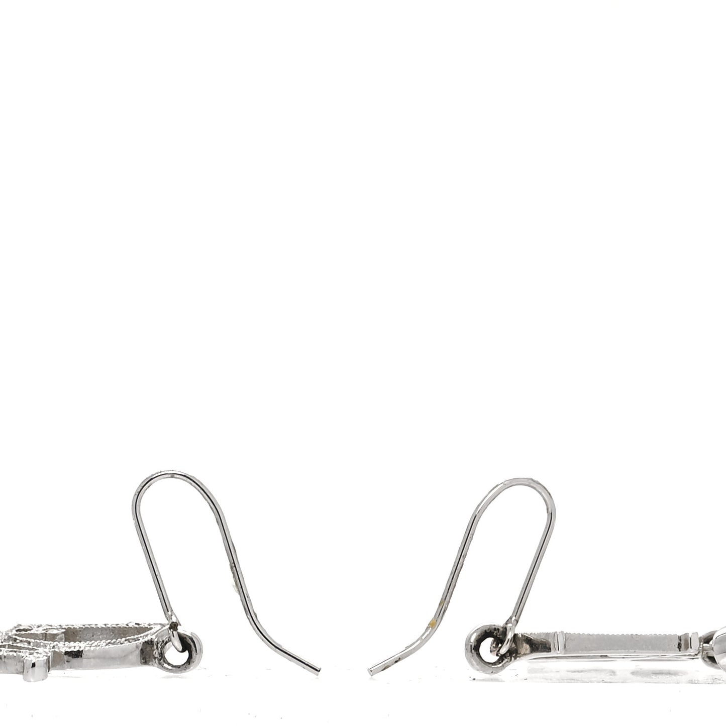 Crystal Pearl Bow Earrings Silver