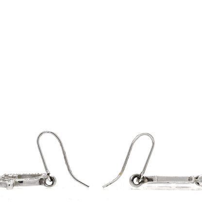Christian Dior Crystal Pearl Bow Earrings Silver 3 of 3
