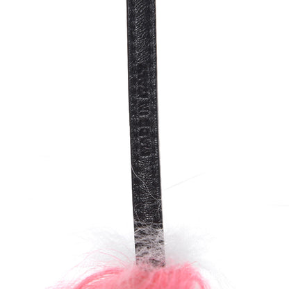Fendi Mink Fox Goat Fur Mini Karlito Bag Charm Pink 3 of 3