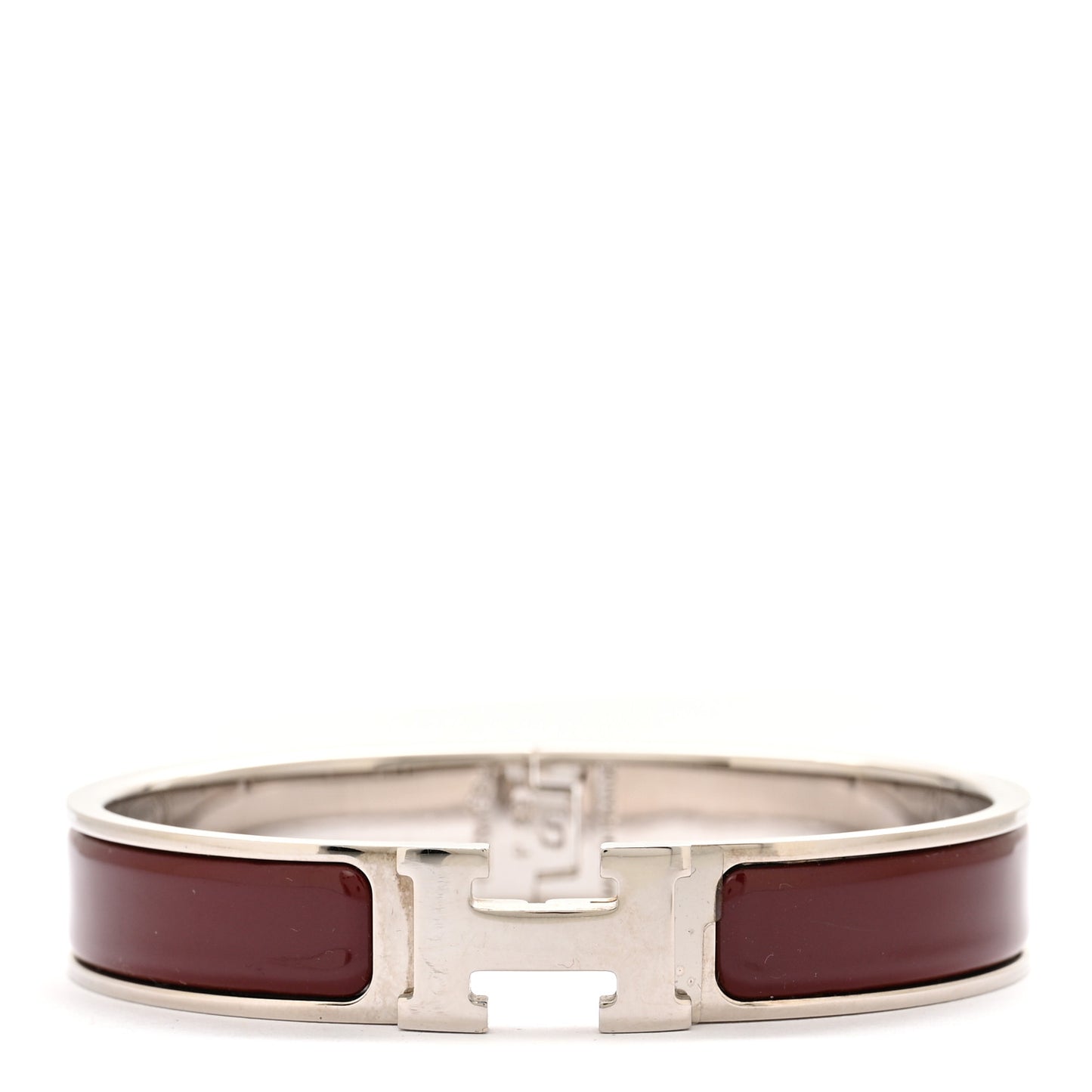 Enamel Narrow Clic Clac H PM Bracelet Rouge Baroque