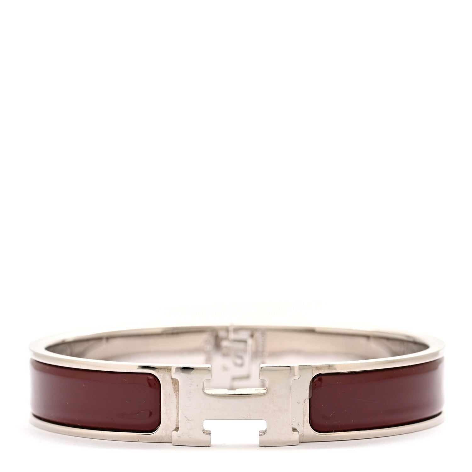 Hermes Enamel Narrow Clic Clac H PM Bracelet Rouge Baroque 1 of 4