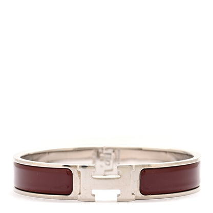 Hermes Enamel Narrow Clic Clac H PM Bracelet Rouge Baroque 1 of 4