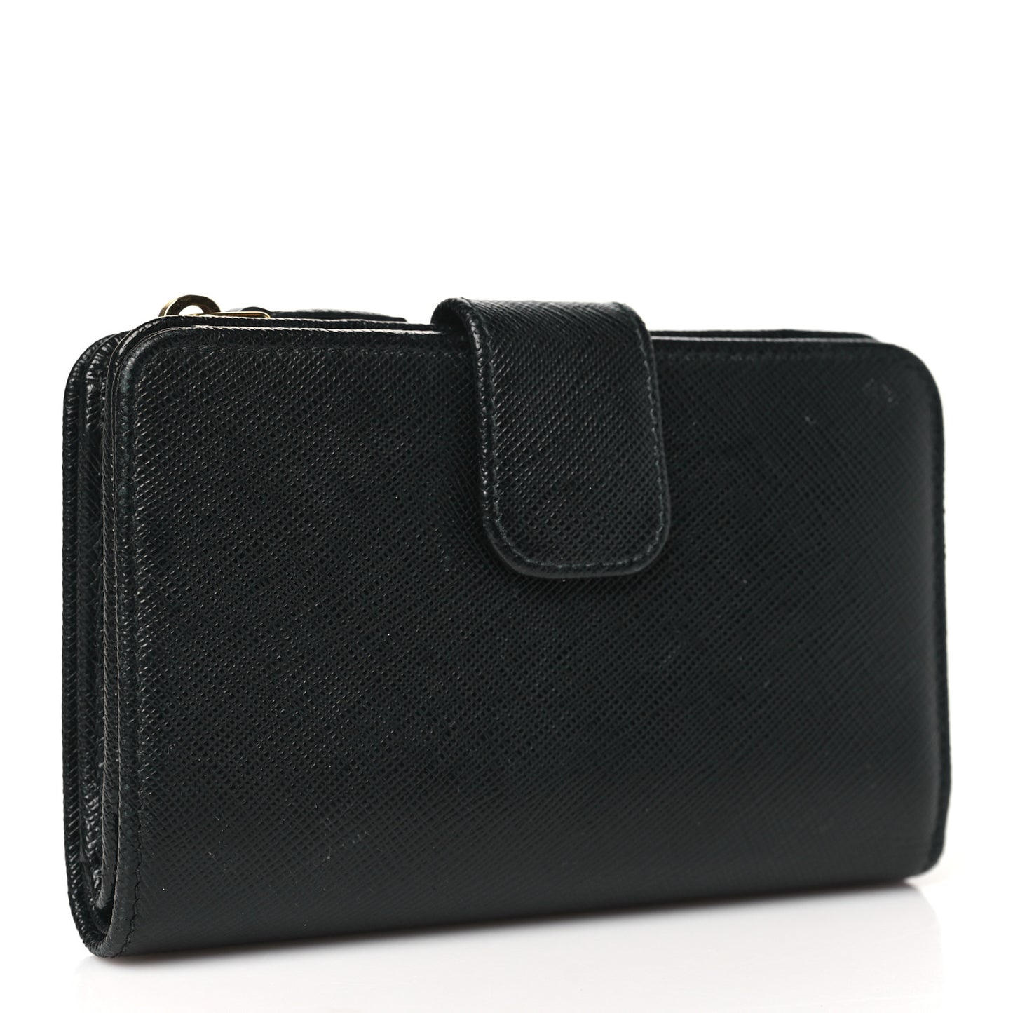 Saffiano Metal Compact Wallet Black Ibisco