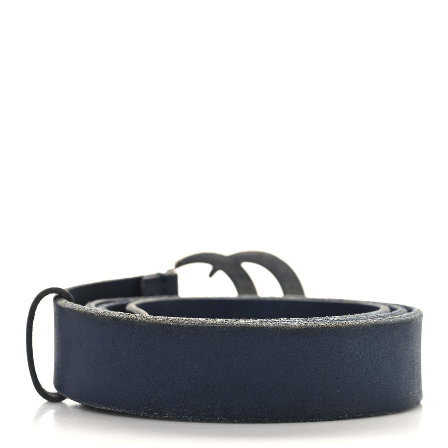 Cuoio Toscano Nickel Double G 30mm Belt 75 30 Blue