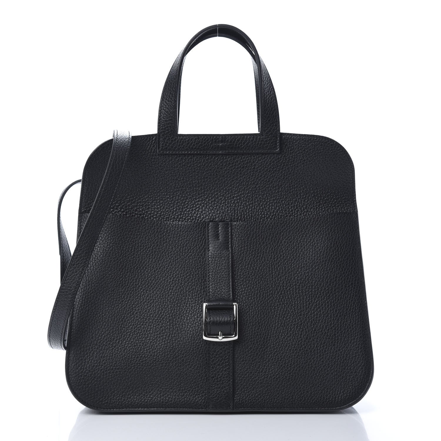 Hermes Taurillon Clemence Halzan 31 GM Black 3 of 13