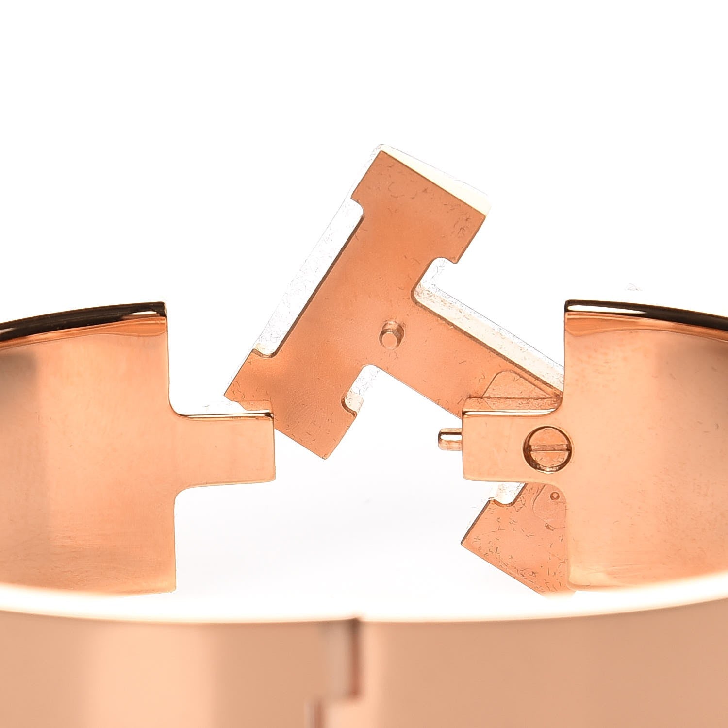 Hermes Enamel Wide Clic Clac H Bracelet GM Marron Glace 3 of 5