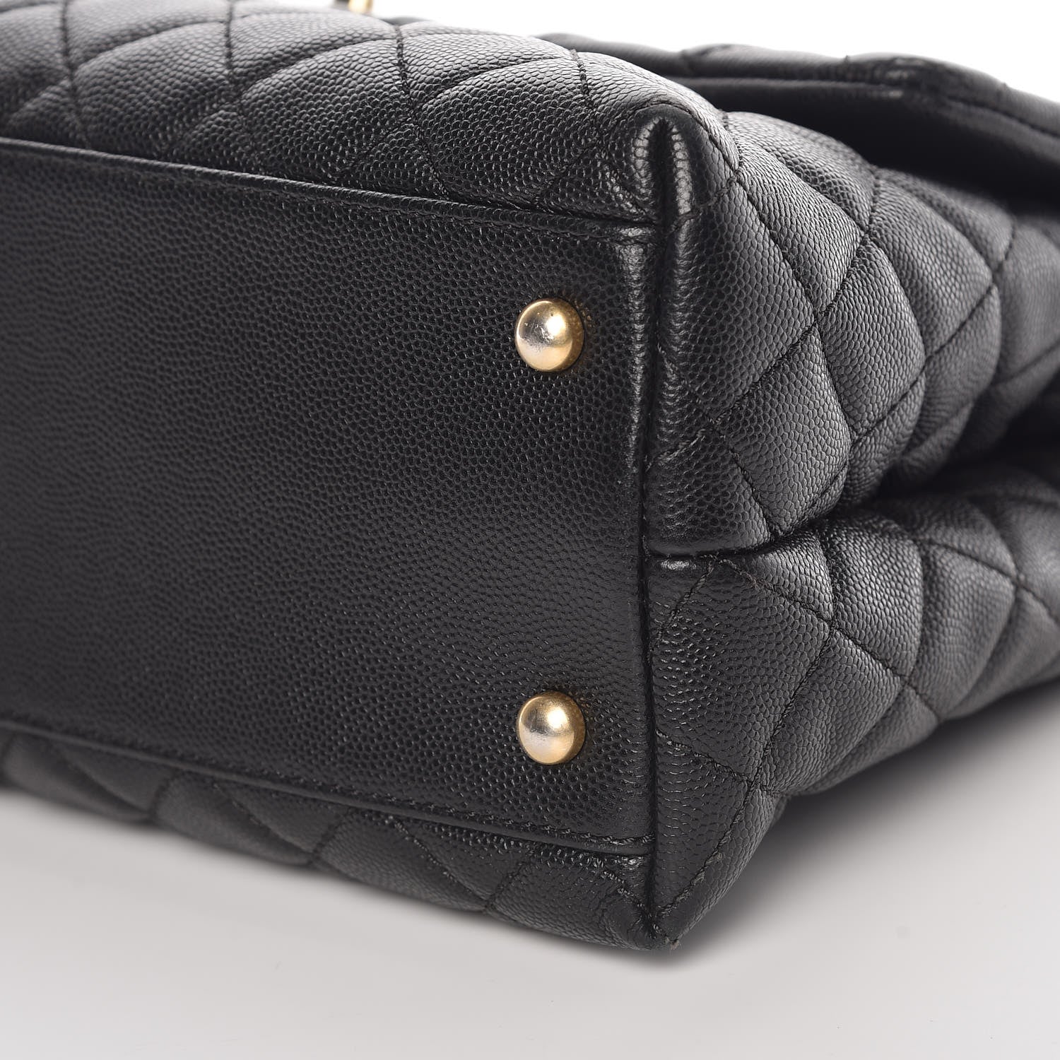 Chanel Caviar Lizard Quilted Medium Coco Handle Flap Black 9 of 9