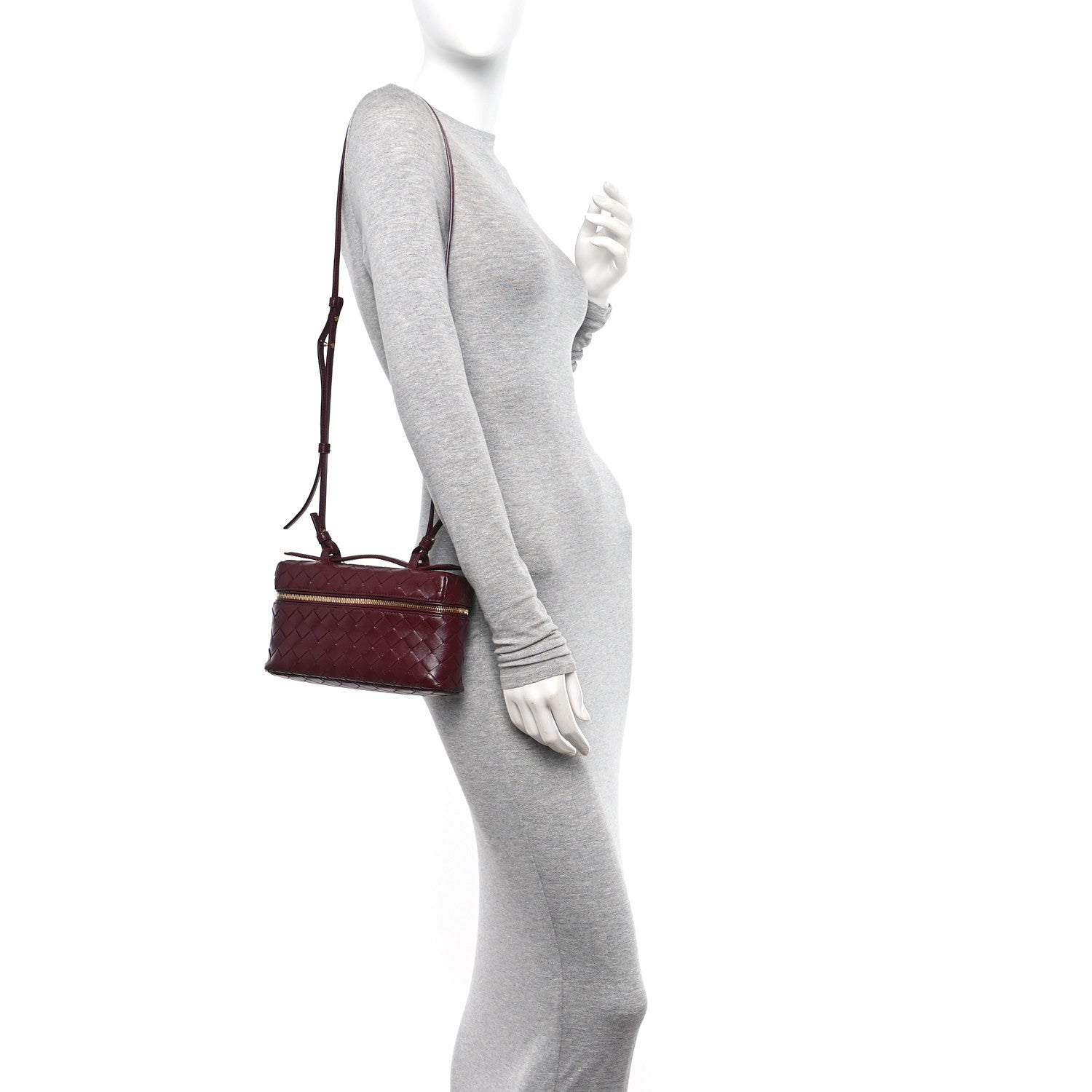 Bottega Veneta Nappa Intrecciato Bang Bang Vanity Case Barolo 2 of 13