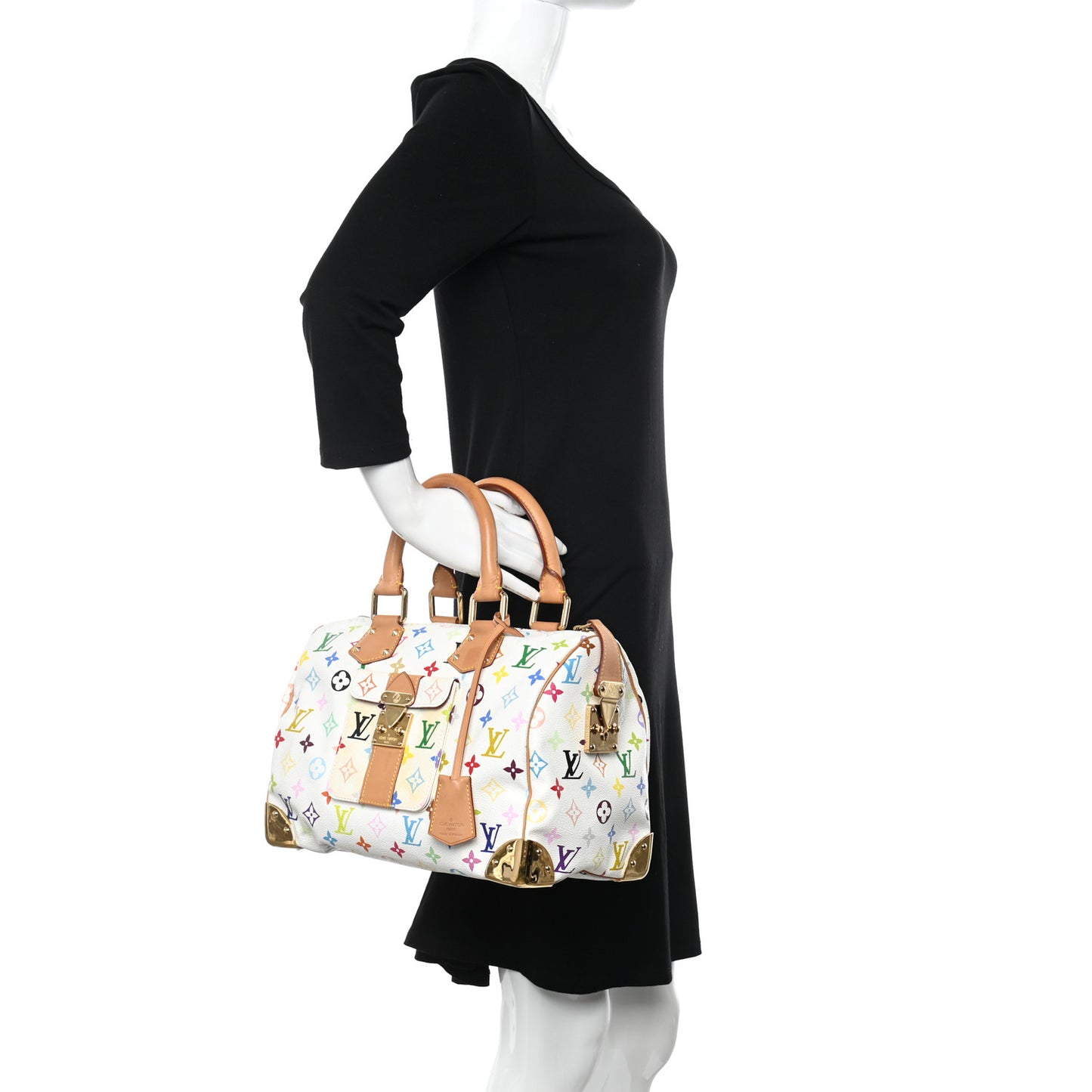 Monogram Multicolor Speedy 30 White