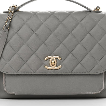 Chanel Caviar Quilted Large Business Affinity Flap Grey 8 of 16