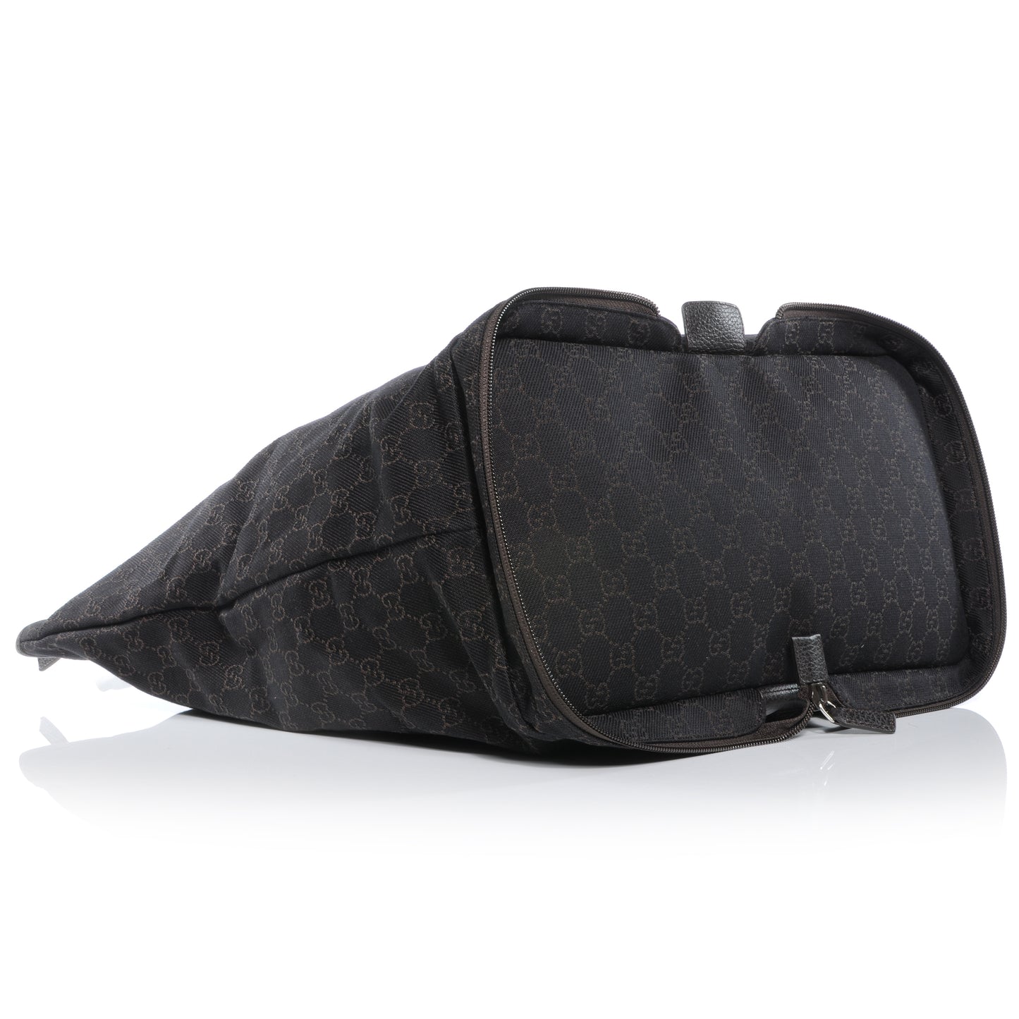 Denim Monogram Large Collapsible Travel Tote Dark Brown