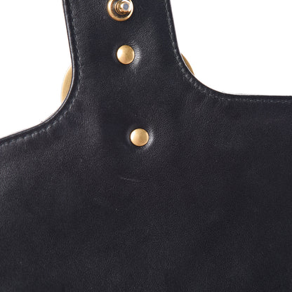 Gucci Calfskin Matelasse Small GG Marmont Shoulder Bag Black 10 of 11