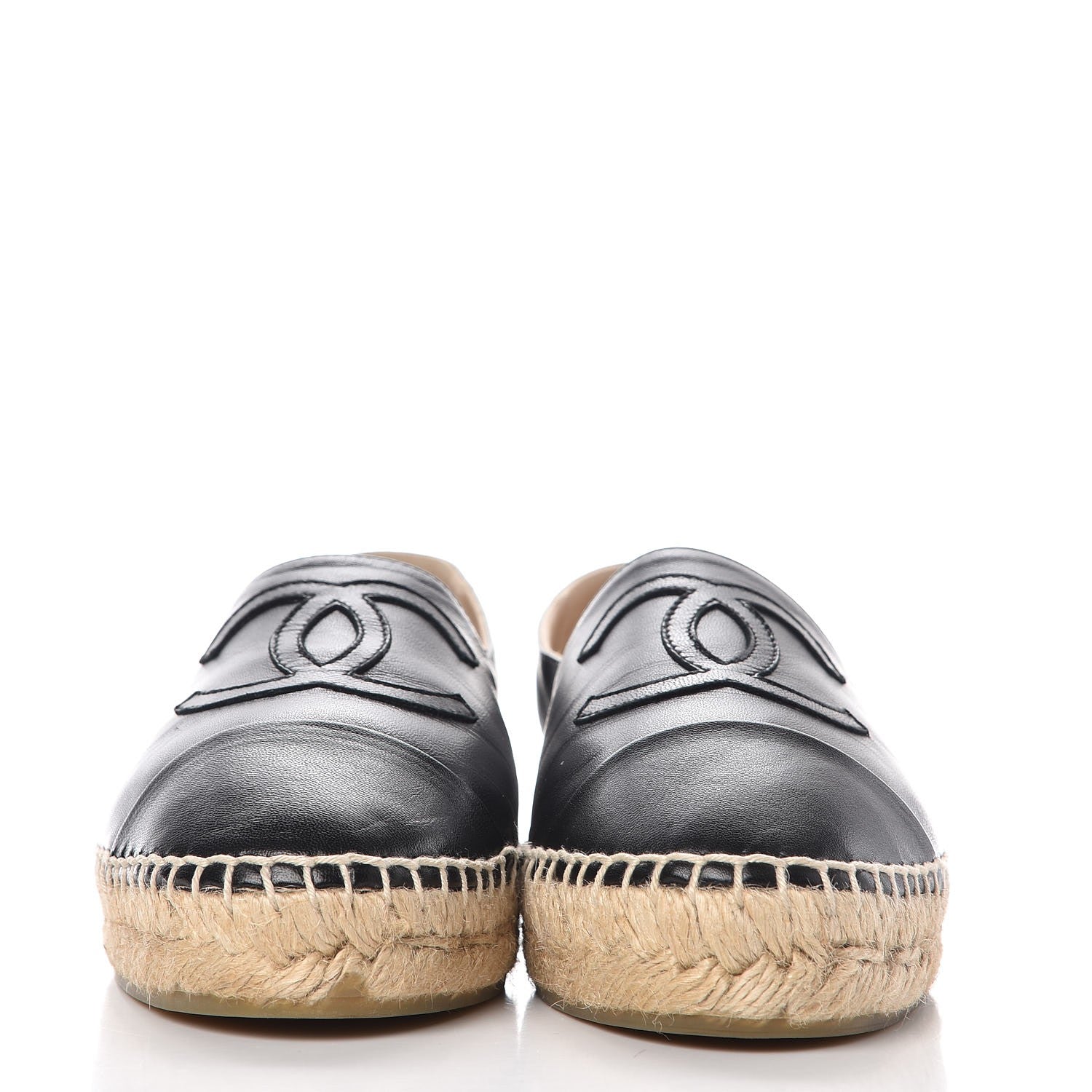 Chanel Lambskin CC Espadrilles 36 Black 2 of 10