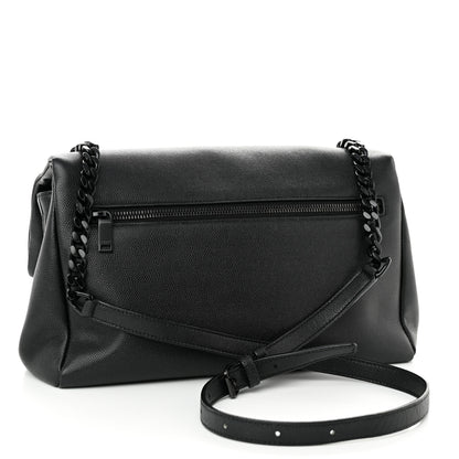 Saint Laurent Grain De Poudre Medium West Hollywood Monogram Fold-Over Black 3 of 10