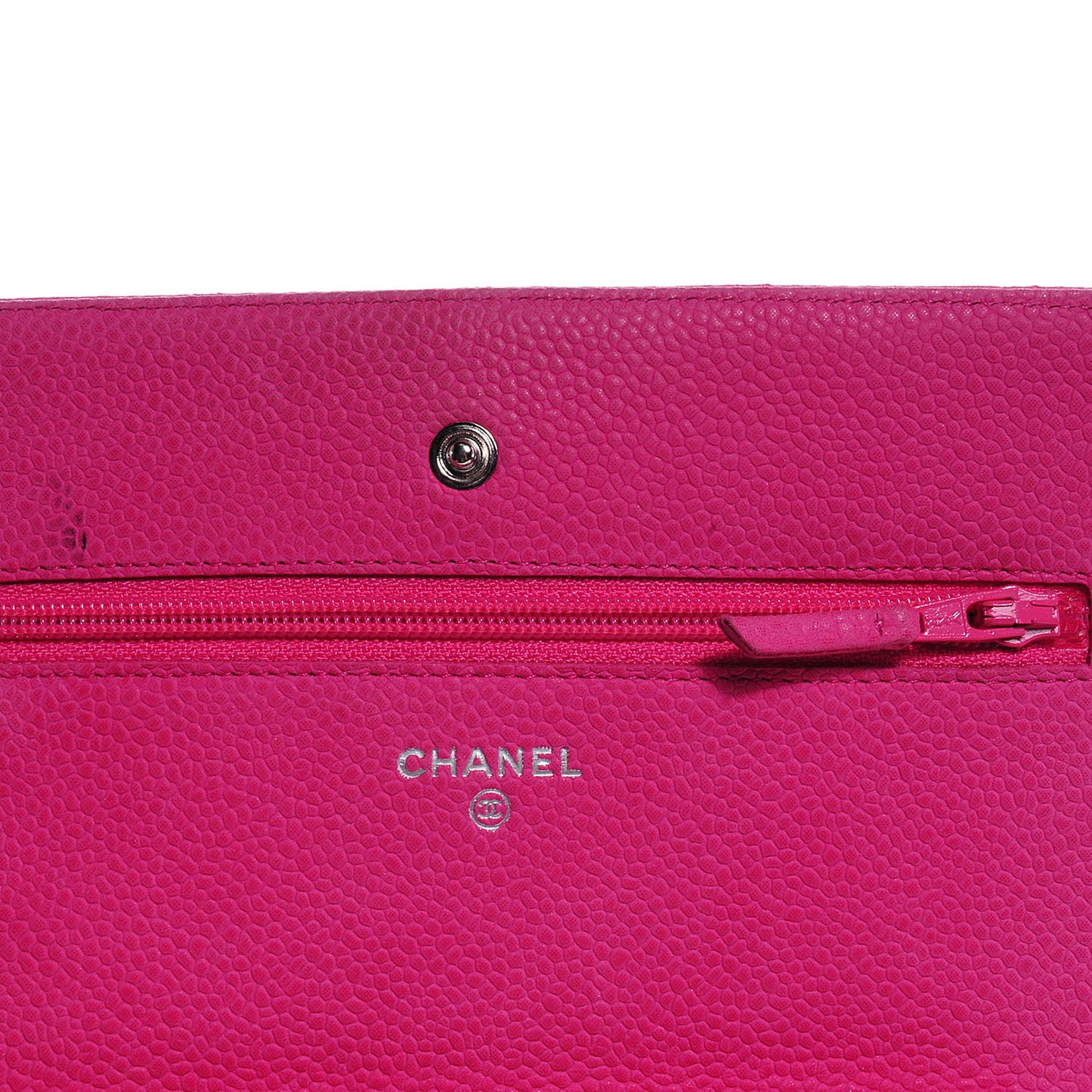 Iridescent Caviar Wallet on Chain WOC Hot Pink