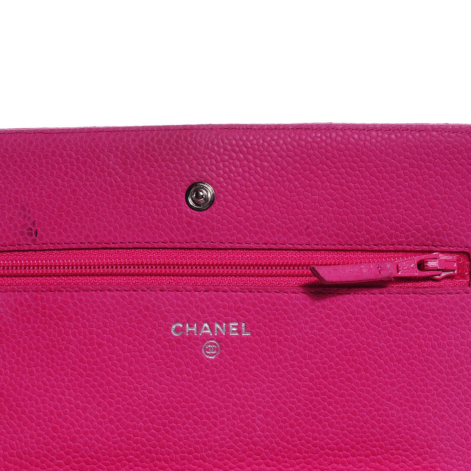 Chanel Iridescent Caviar Wallet on Chain WOC Hot Pink 6 of 8