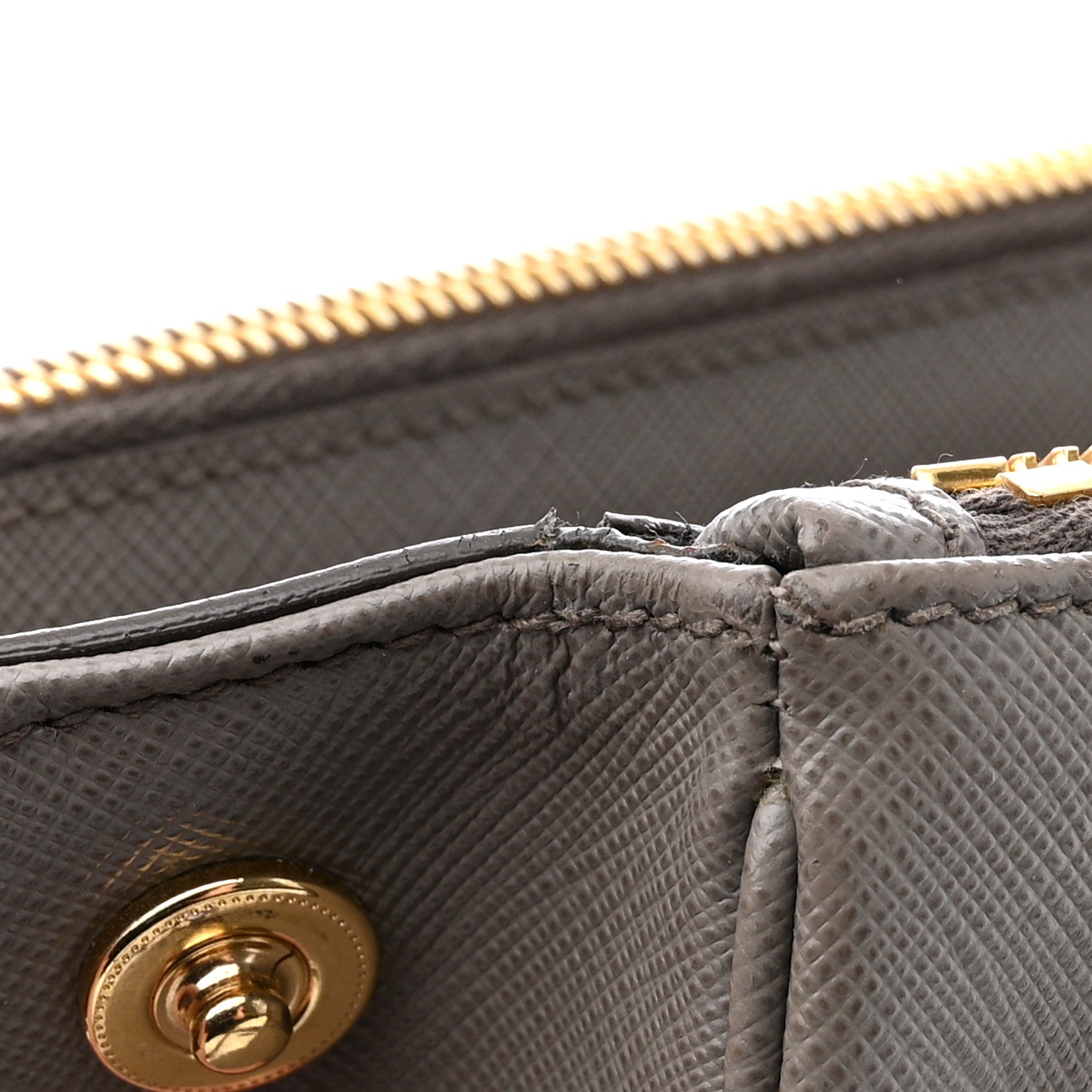 Prada Saffiano Galleria Front Pocket Tote Argilla 11 of 15