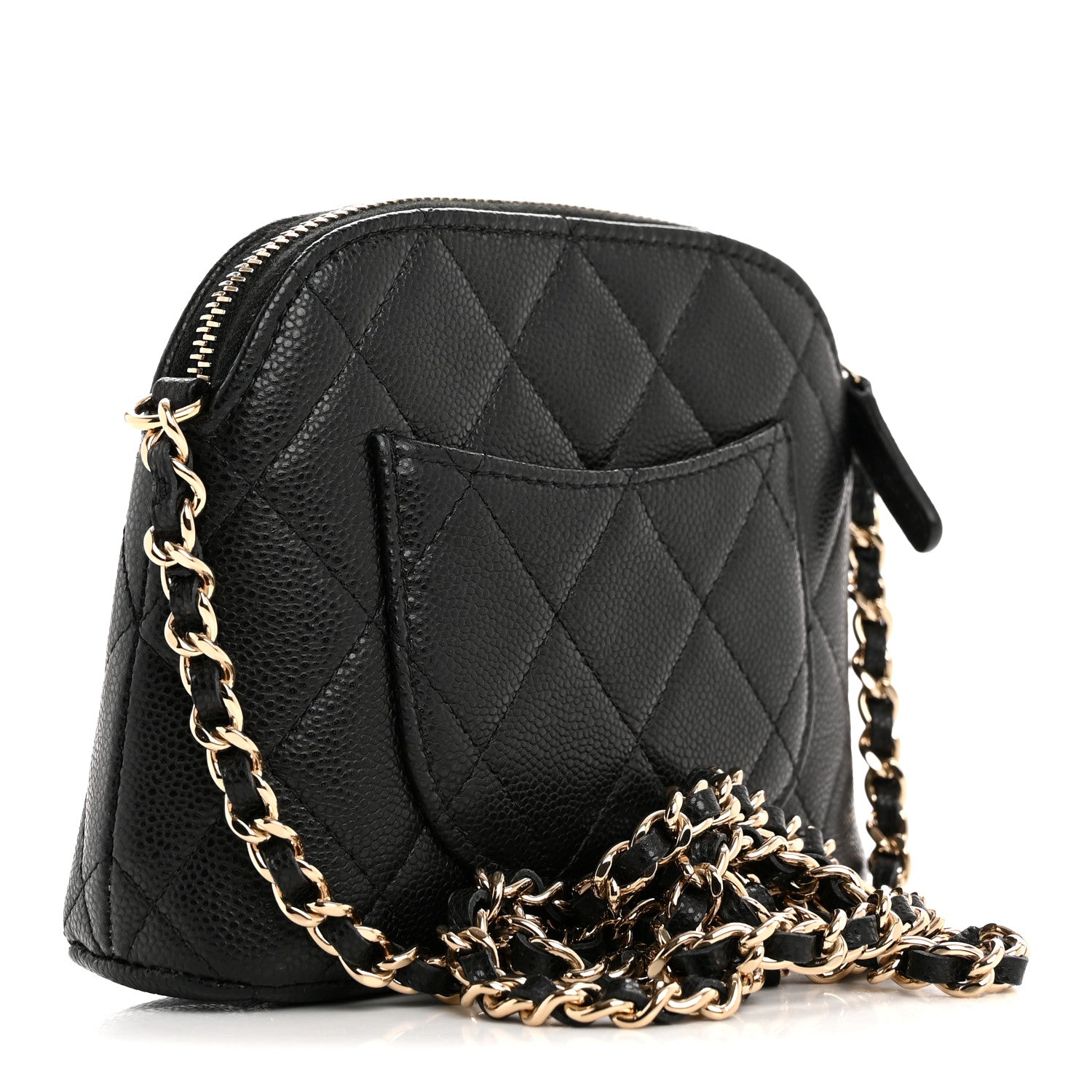 Chanel Caviar Quilted Classic Clutch With Chain Black 3 of 10