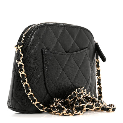 Chanel Caviar Quilted Classic Clutch With Chain Black 3 of 10