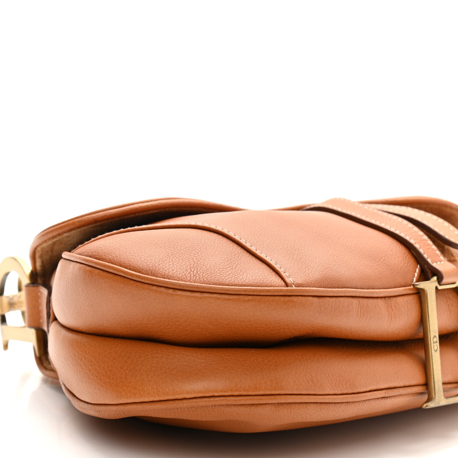 Christian Dior Calfskin Saddle Bag Tan 9 of 11
