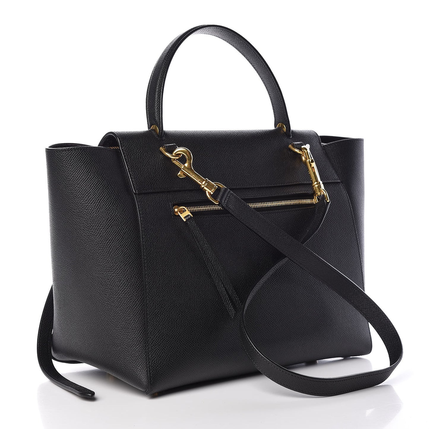 Grained Calfskin Mini Belt Bag Black