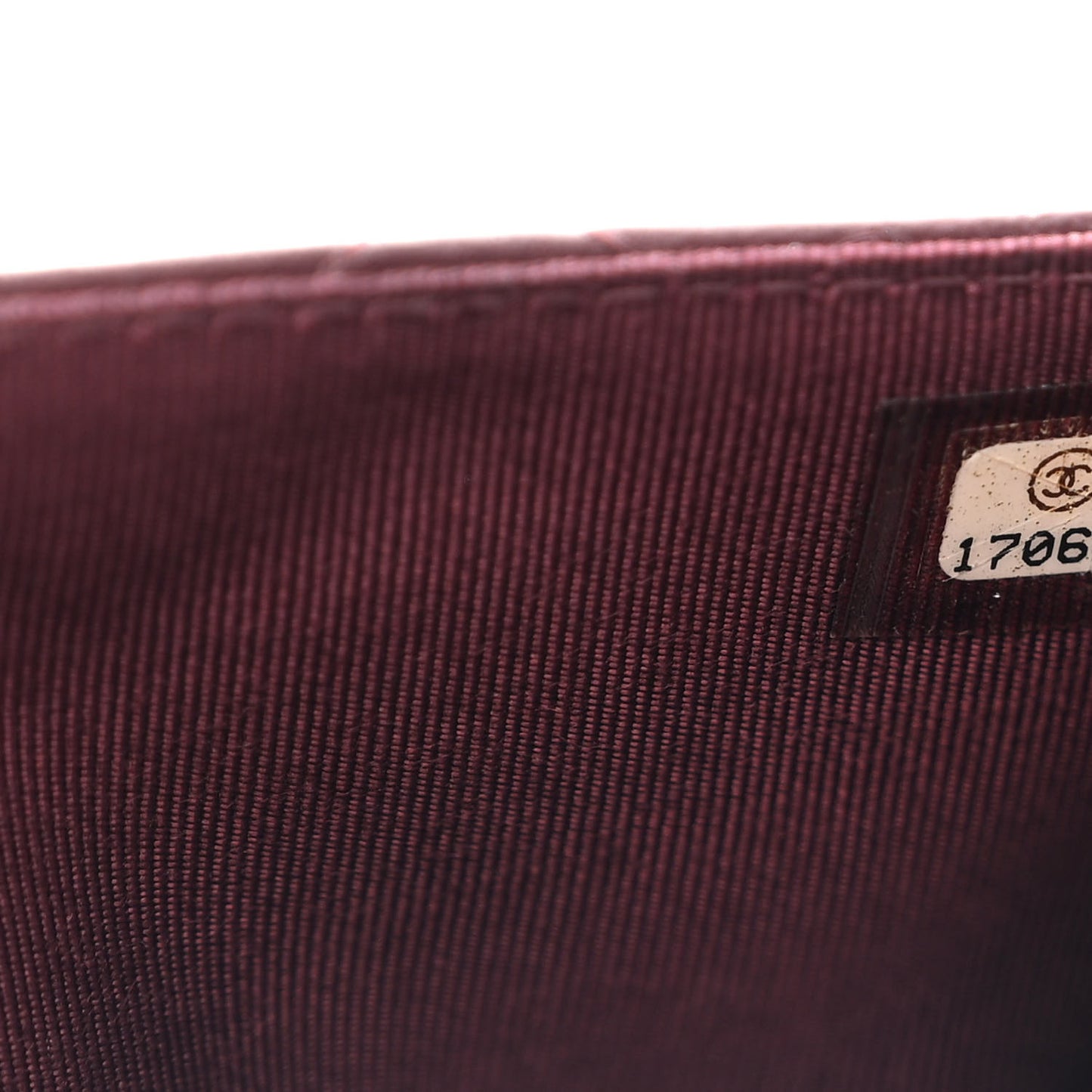 Lambskin Quilted Wallet On Chain WOC Burgundy