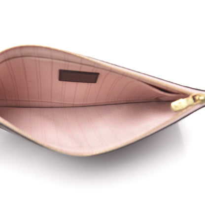 Louis Vuitton Damier Ebene Neverfull MM GM Pochette Rose Ballerine 5 of 9