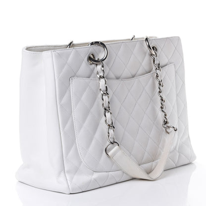 Chanel Caviar Quilted Grand Shopping Tote GST White 2 of 5